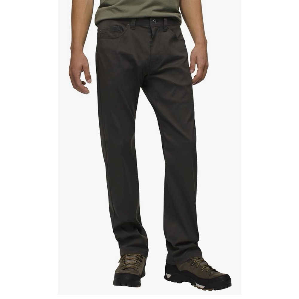 prAna Brion Men's Slim Fit Pants 38x30 Grey Gray Nylon Stretch Outdoor Active‎